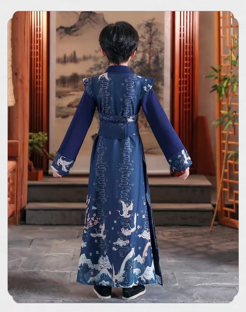 国潮男童古装汉服2026少爷服装儿童中国风唐装国学演出服一件代发唐装详情14