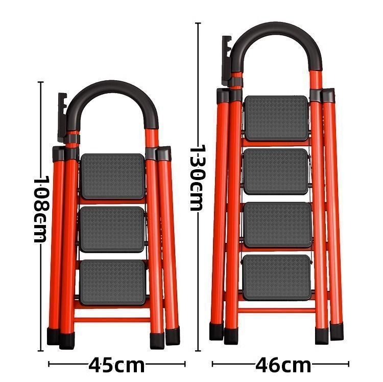 乔迁梯子家用折叠梯加厚碳钢人字梯移动梯伸缩楼梯多功能室赵之李详情6