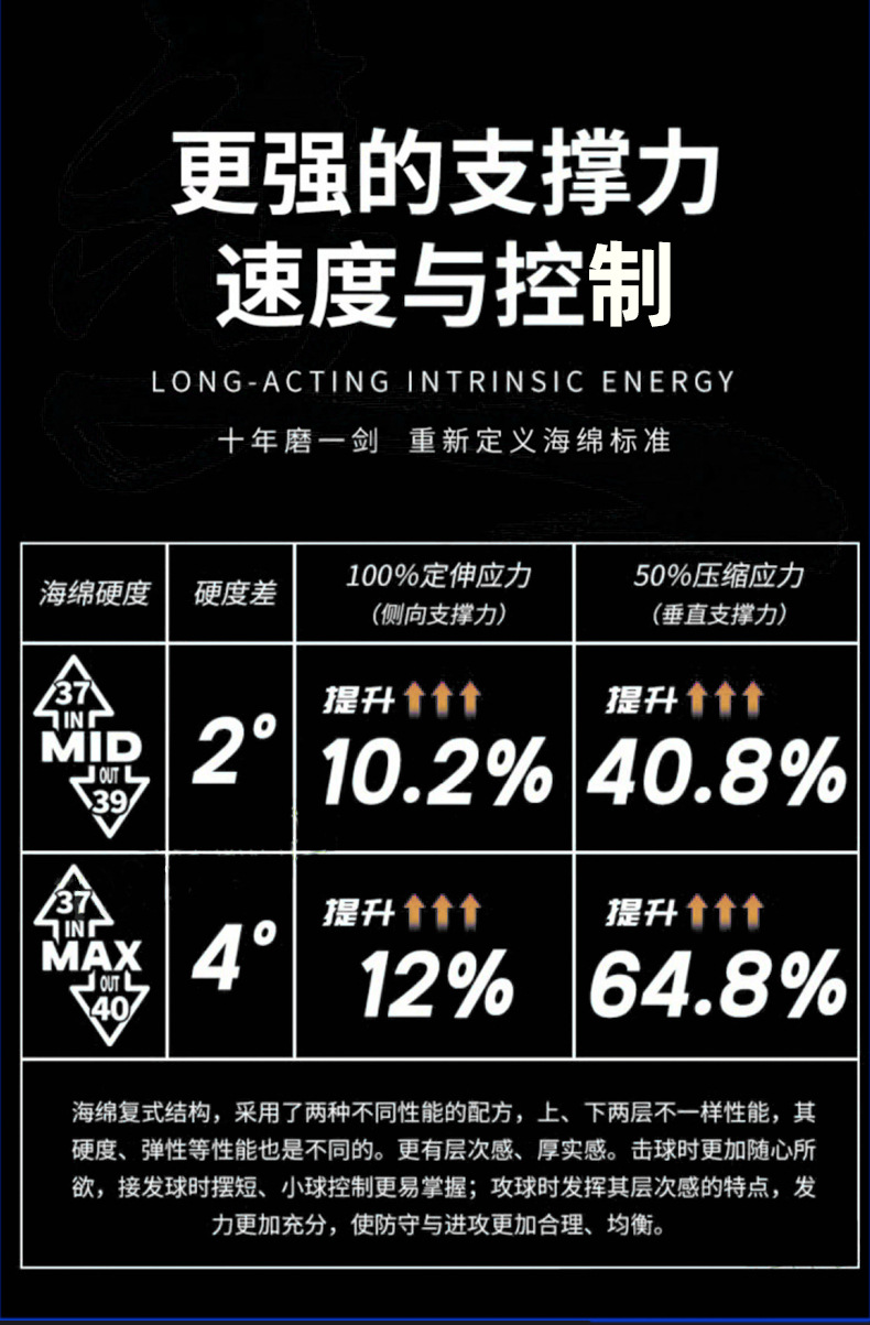 Friendship 729 Pentium Tai Chi Table Tennis Racket with gradient blue rubber, genuine professional grade reverse rubber sleeve rubber from the Mianyang Provincial Team pic 4