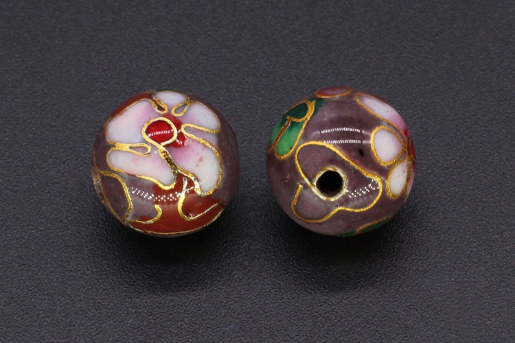 Traditional copper-based cloisonne enamel jewelry, prayer beads, chain accessories, Jingtai blue polished 12#, 14#, 16# round beads pic 9