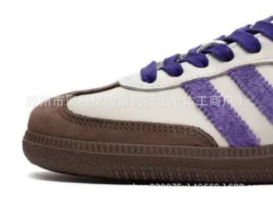 莆田德训鞋女鞋莆田高版本samba纯原百搭校园银色增高厚底红色小详情39