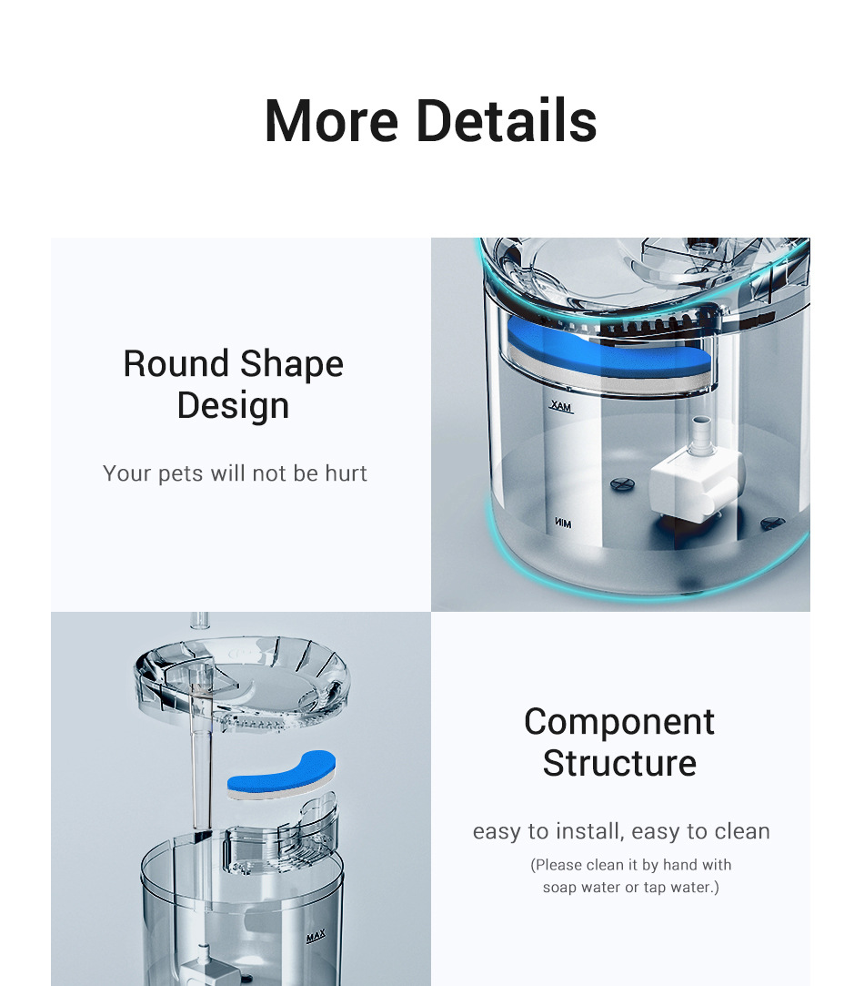 Wholesale of pet water dispensers, automatic circulation, intelligent constant-temperature cat and dog fountains, water feeders for kittens, and pet supplies pic 3