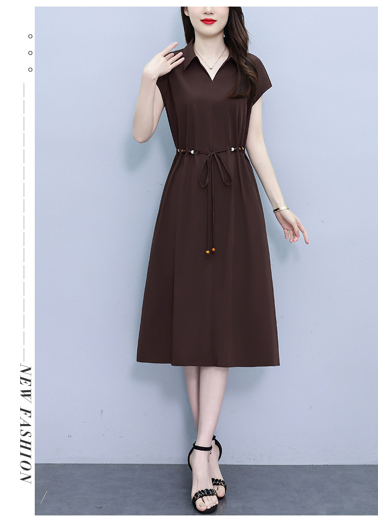 爆款高端欧版宽松法式连衣裙2025夏季新款气质收腰显瘦中长款裙子详情34