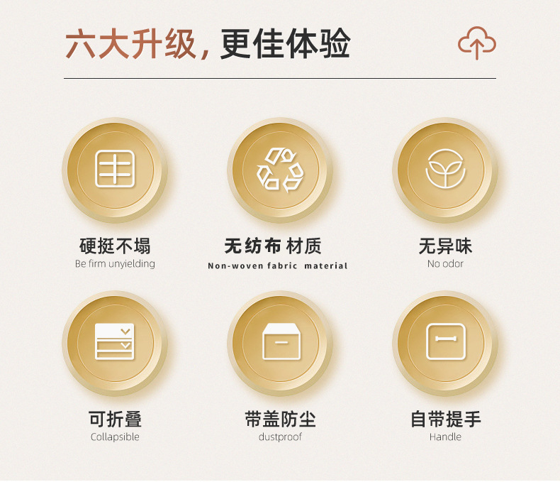 抽屉式加厚可折叠收纳箱  住校寝室宿舍卧室衣柜衣物家居整理好物详情3
