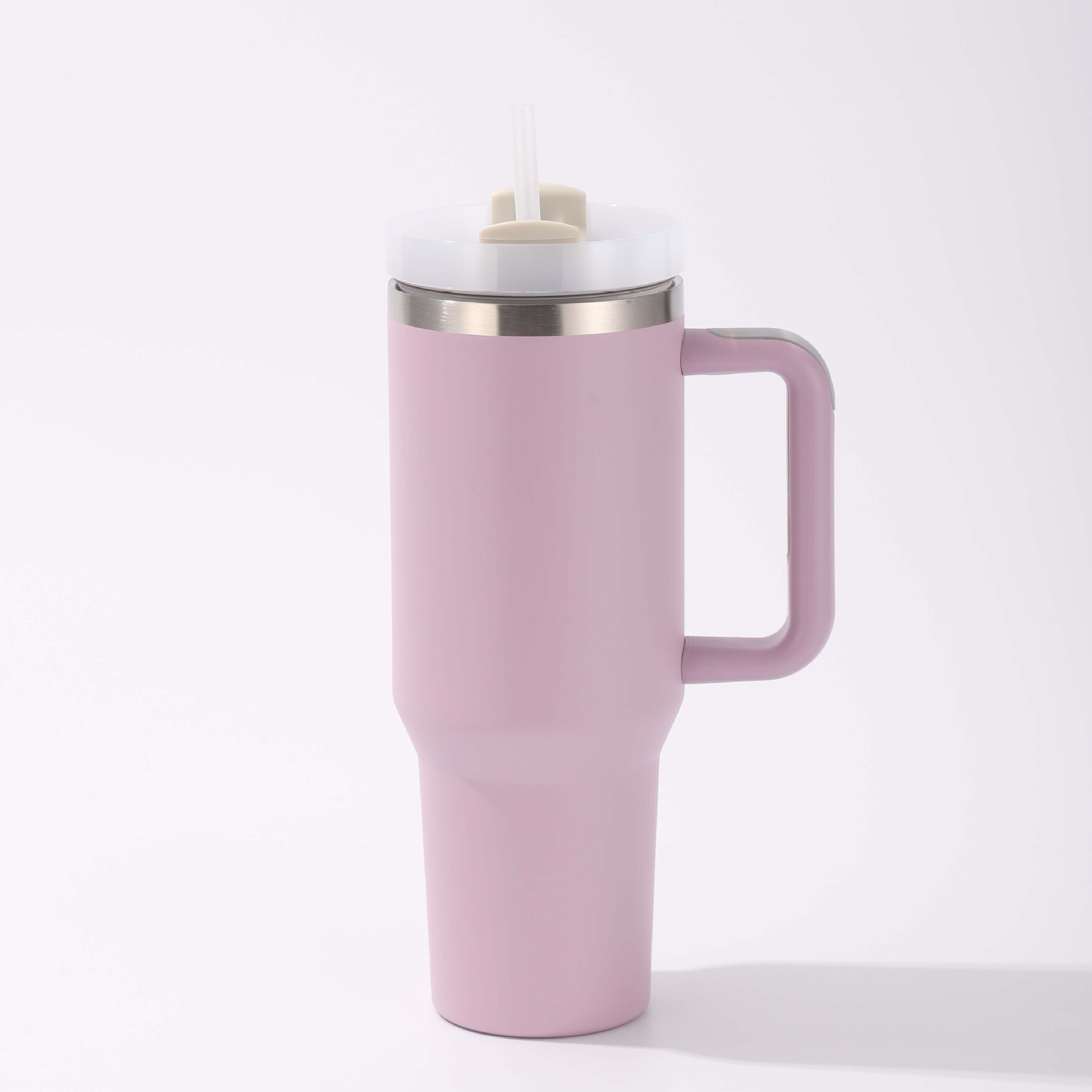 32oz大容量冰霸杯纯色户外车载带吸管汽车杯304不锈钢手柄保温杯详情6