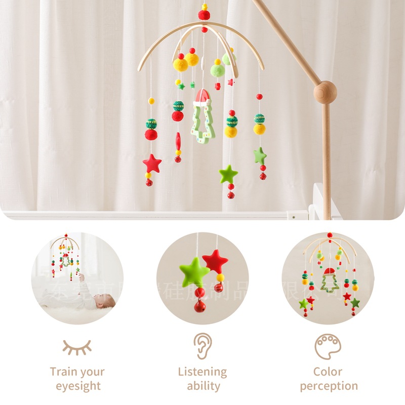 新生婴儿床铃宝宝视觉激发彩色圣诞树床铃悬挂式安抚玩具风铃挂件详情19