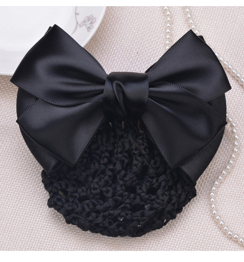 发饰发网发夹职业头花韩版酒店空姐移动银行护士发网员工头花网兜详情9