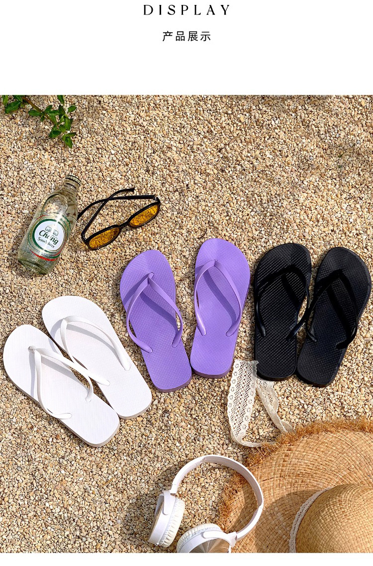 2025新款黑色人字拖女夹脚凉拖鞋女夏季外穿防滑平底跟沙滩鞋批发详情8
