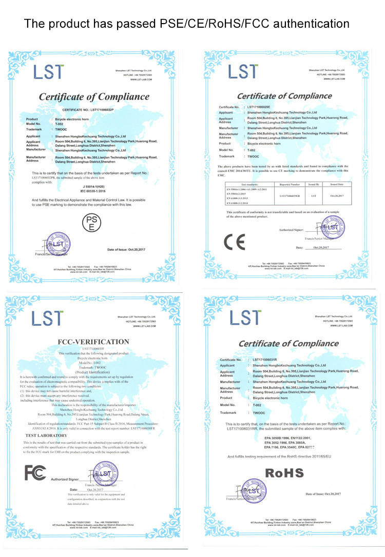 Cross-border twooc bicycle electric horn, electric bell, electric scooter horn, usb charging horn, cycling equipment pic 16