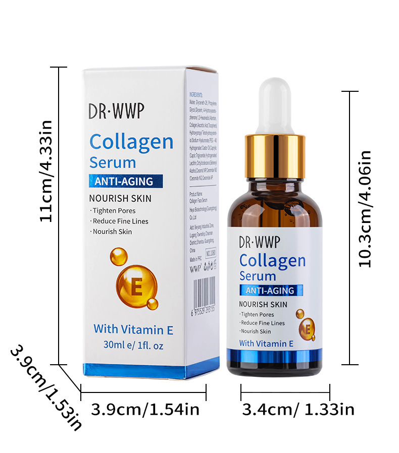 Cross-border collagen Essence moisturizes and hydrates the face, improves pores and reduces wrinkles. Foreign trade turmeric essence for women 30ml pic 4