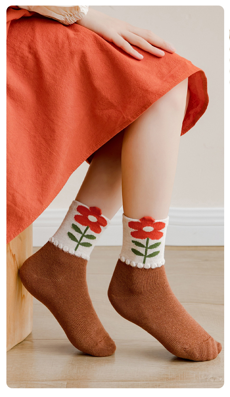 春秋季新款儿童袜子棉质男女童袜子中筒柔软亲肤卡通小熊童袜批发详情21