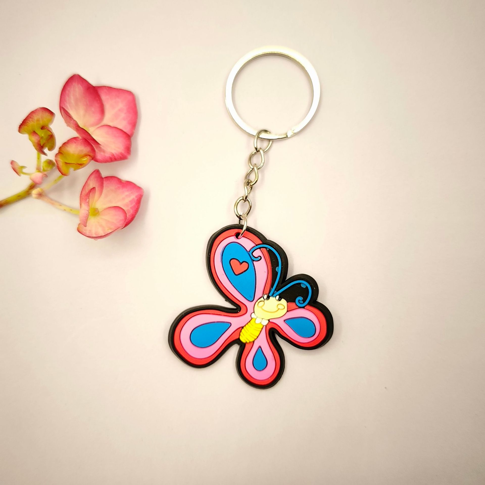 跨境热卖蝴蝶软胶钥匙扣儿童钥匙扣幼儿园小学生开学日分享详情16