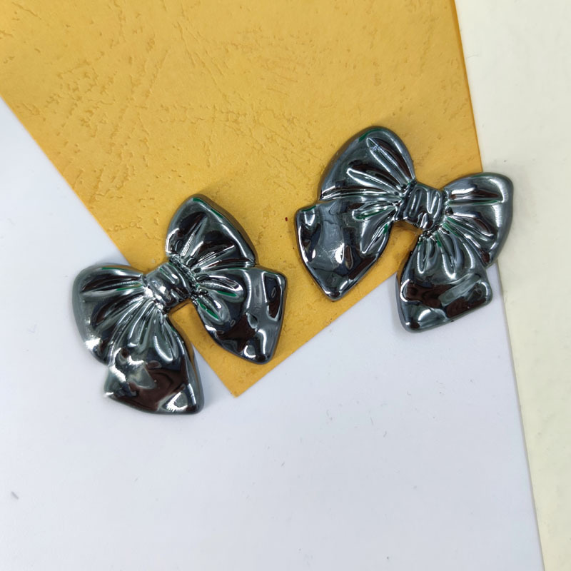 Electroplated alloy imitation bow patch acrylic phone case accessory, diy clothing accessories, hair accessory materials pic 9