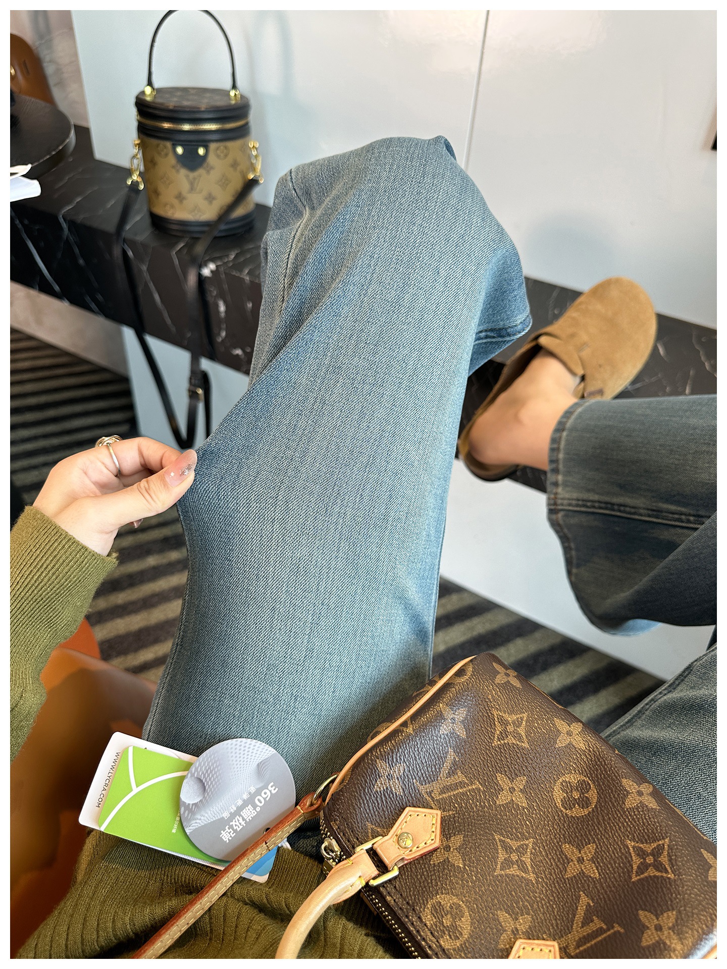 Original comic legs ~! High-waisted stretch flared jeans for women 2025 autumn new style, slimming and versatile long pants pic 13