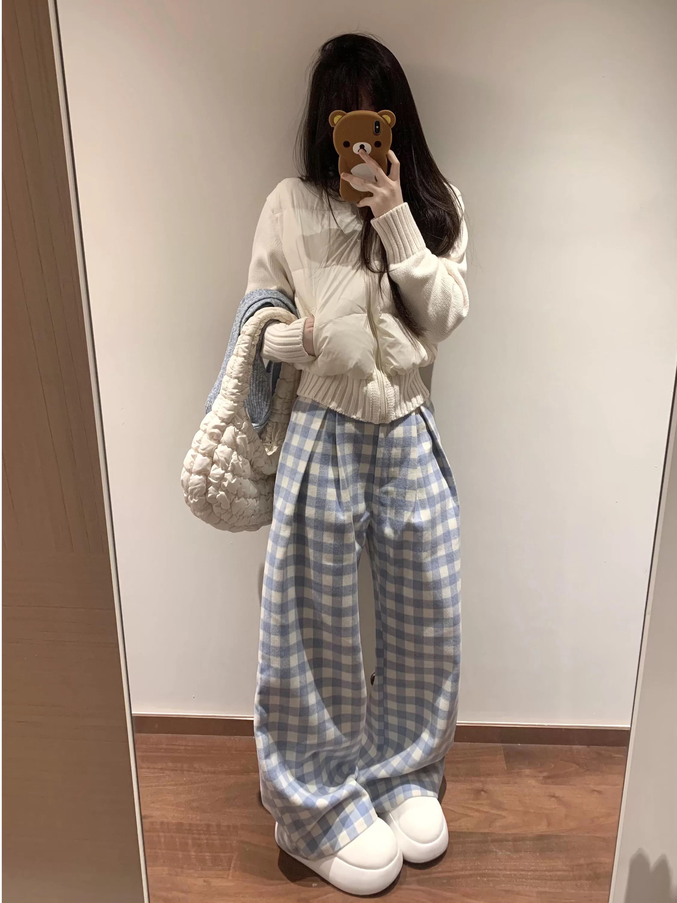 新款羽绒服女短款秋冬季2025小个子白鸭绒加厚针织袖白色轻薄外套详情28