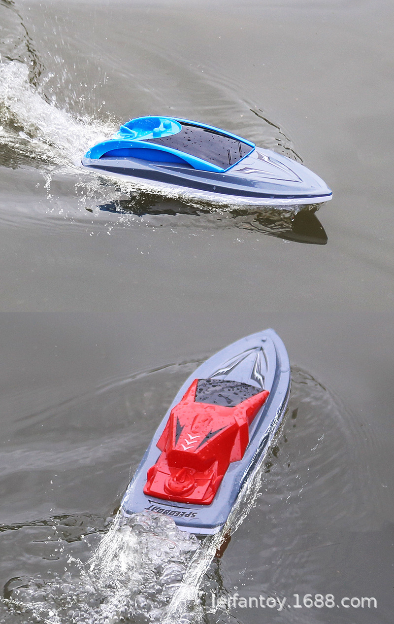 New cross-border remote-controlled boat, wireless electric, long-range, high-speed, 2.4G rechargeable speedboat model, mini for children on water pic 14