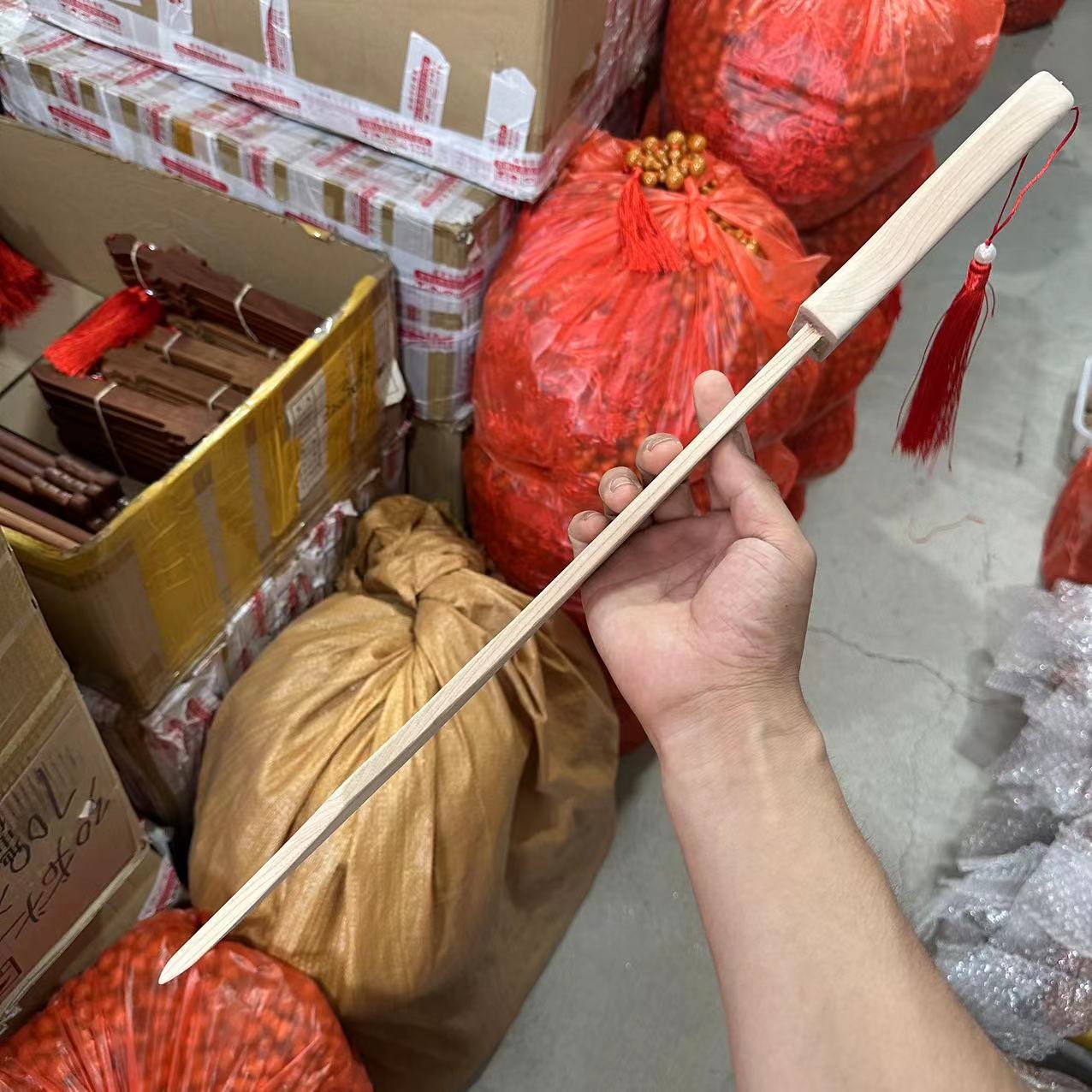 桃木剑原色一体剑雕刻桃木斧挂件小号宝剑儿童玩具工艺桃木剑批发详情45