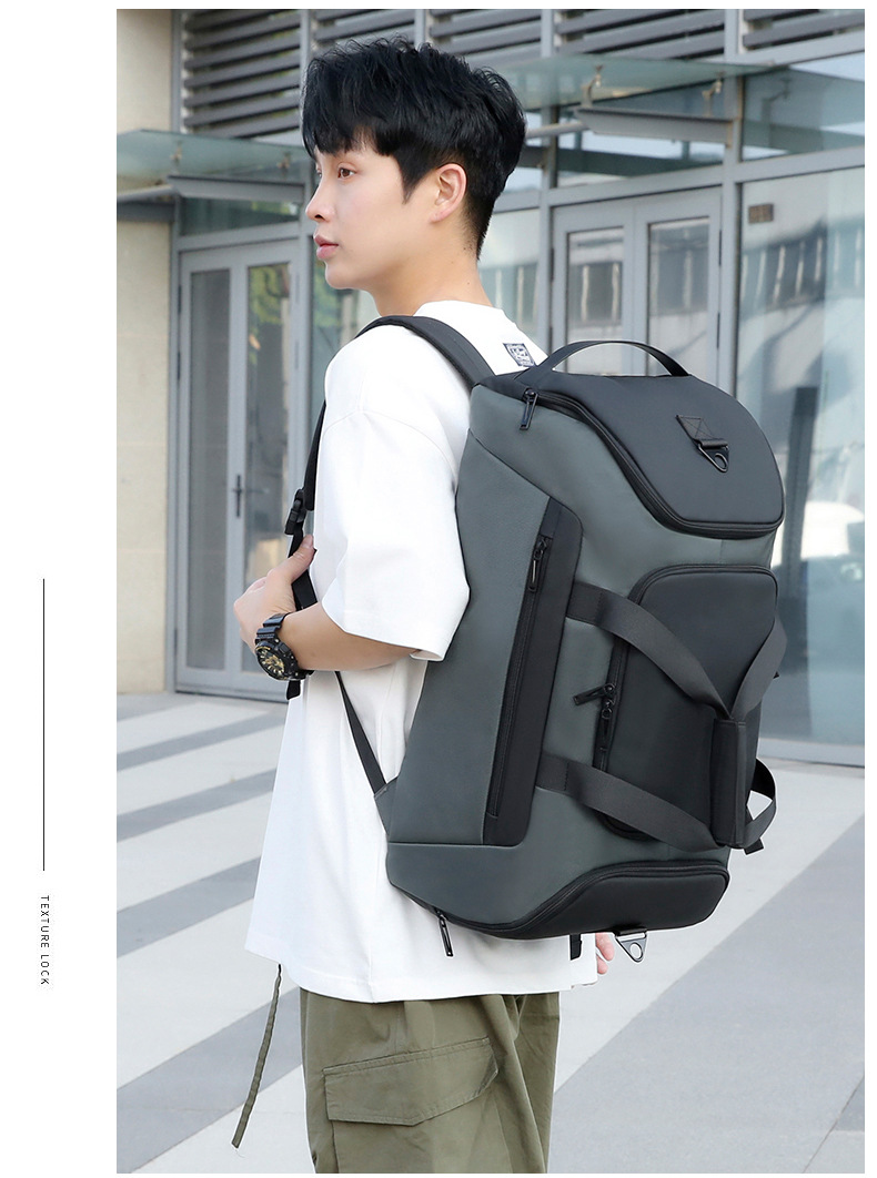 旅行包大容量背包独立鞋仓印logo干湿分离运动包户外健身包详情25