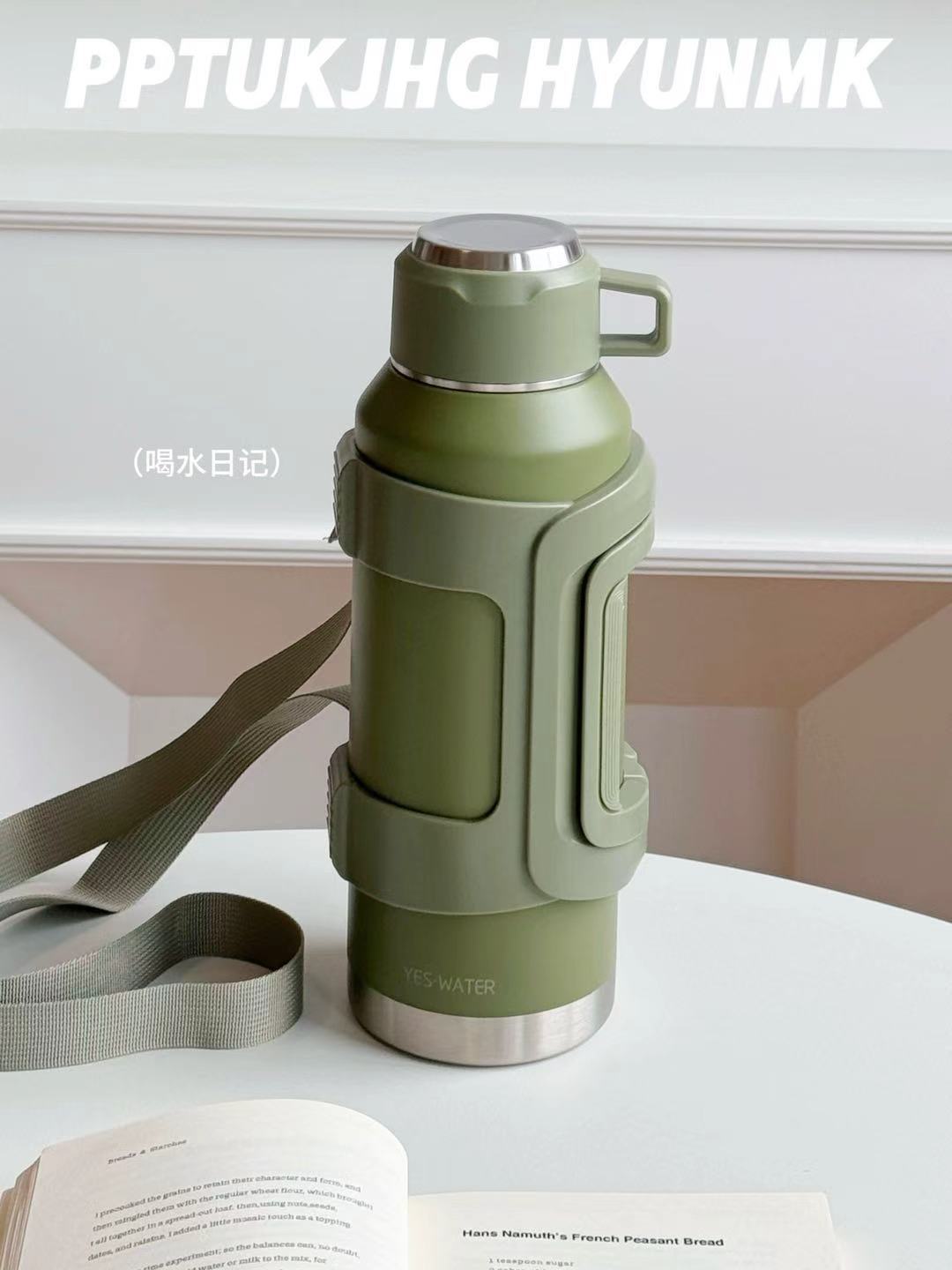 1800ml304 stainless steel large-capacity outdoor mountain climbing and cycling sports water bottle pic 10