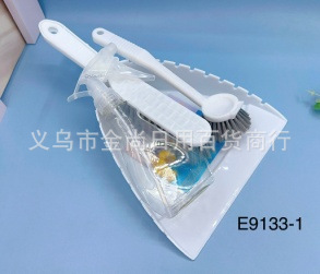 Book desk cleaning, plastic waste forklift, mini dustpan, broom, small broom handle set, household handheld small dustpan pic 2