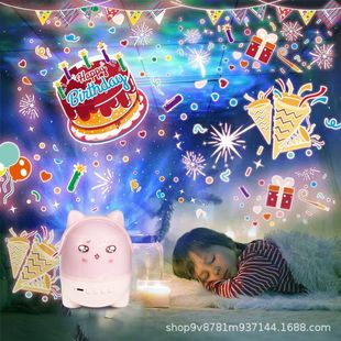 水波纹灯氛围灯卧室小夜灯光影浪漫旋转水纹灯床头灯投影极光礼物详情7