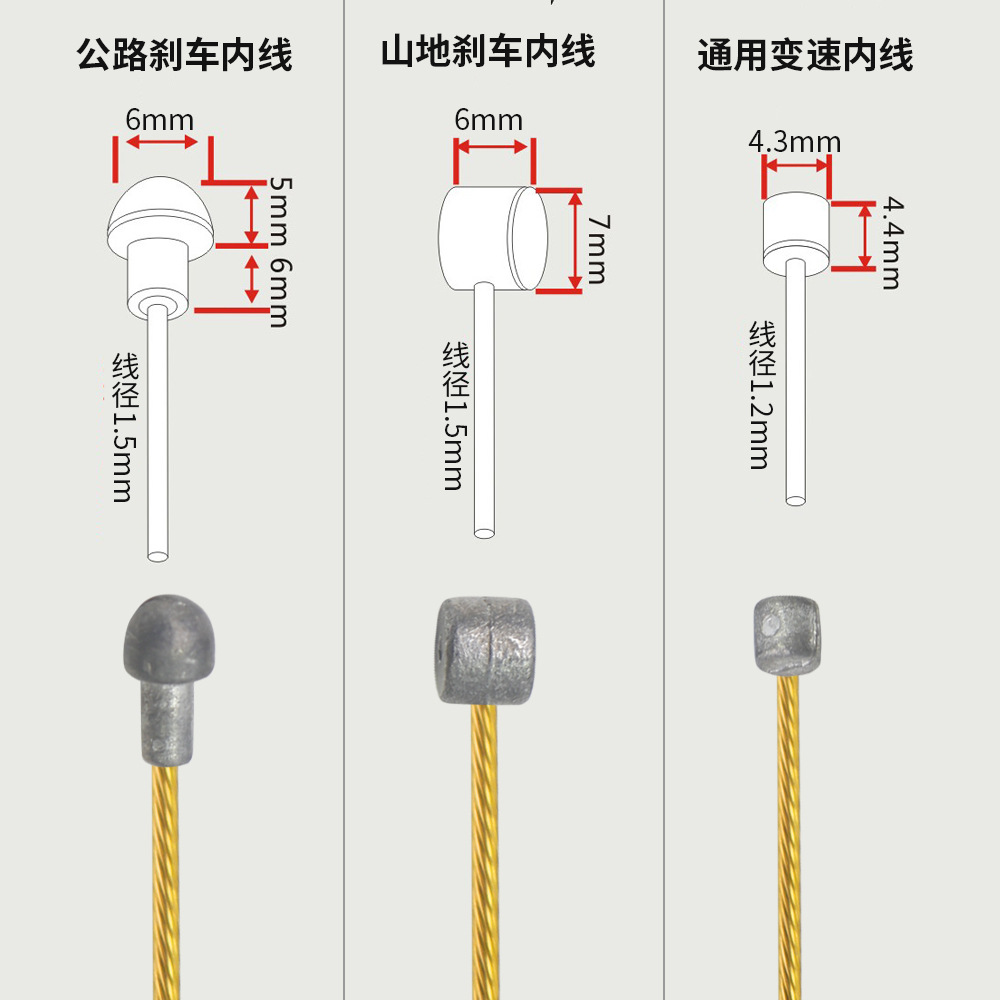 TRLREQ自行车铁氟龙刹车线钢丝特富龙公路山地公路特氟龙变速线芯详情14