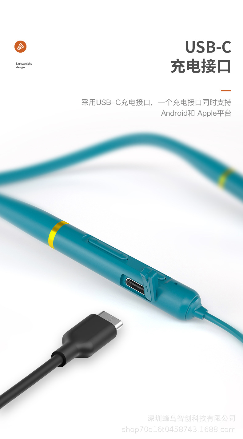 Neckband Bluetooth headphones, large-capacity in-ear sports and gaming headset, magnetic absorption wireless headphones, ultra-long battery life pic 39