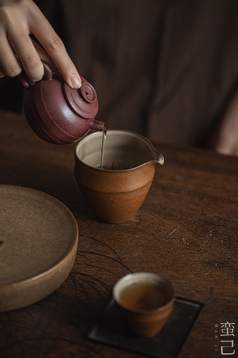 蛮己日式诧寂风公道杯功夫茶具粗陶茶海分茶器家用陶瓷公杯配件详情7