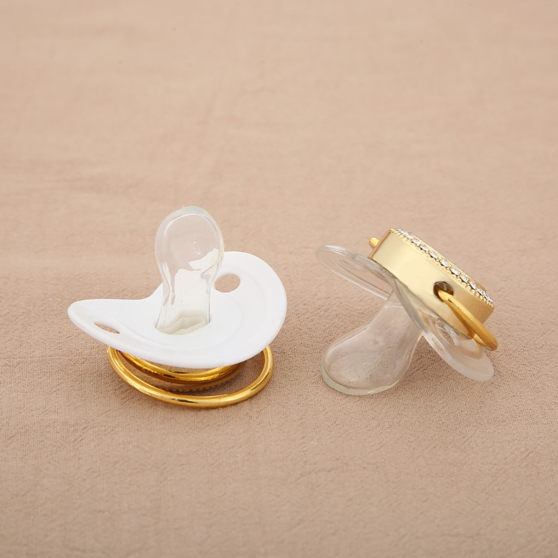 Solid color pacifier, diamond-encrusted silicone, baby teething and baby products, wholesale pacifier tips, simulated biting pacifier pic 18