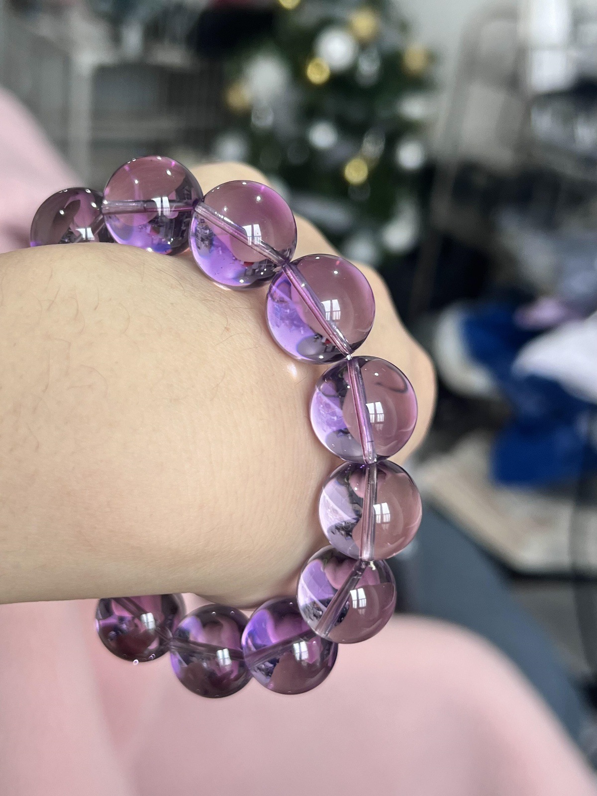 毕业收藏级全净体天然巴西紫水晶手链女高品质冰透梦幻紫水晶手饰详情8