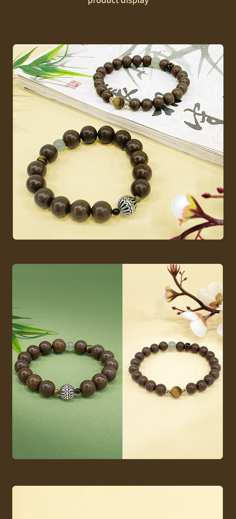 Factory direct sales: Moon-carved and star-cut natural medicinal fragrance and incense beads for couples, bracelets, gifts and accessories, suitable for both men and women pic 6