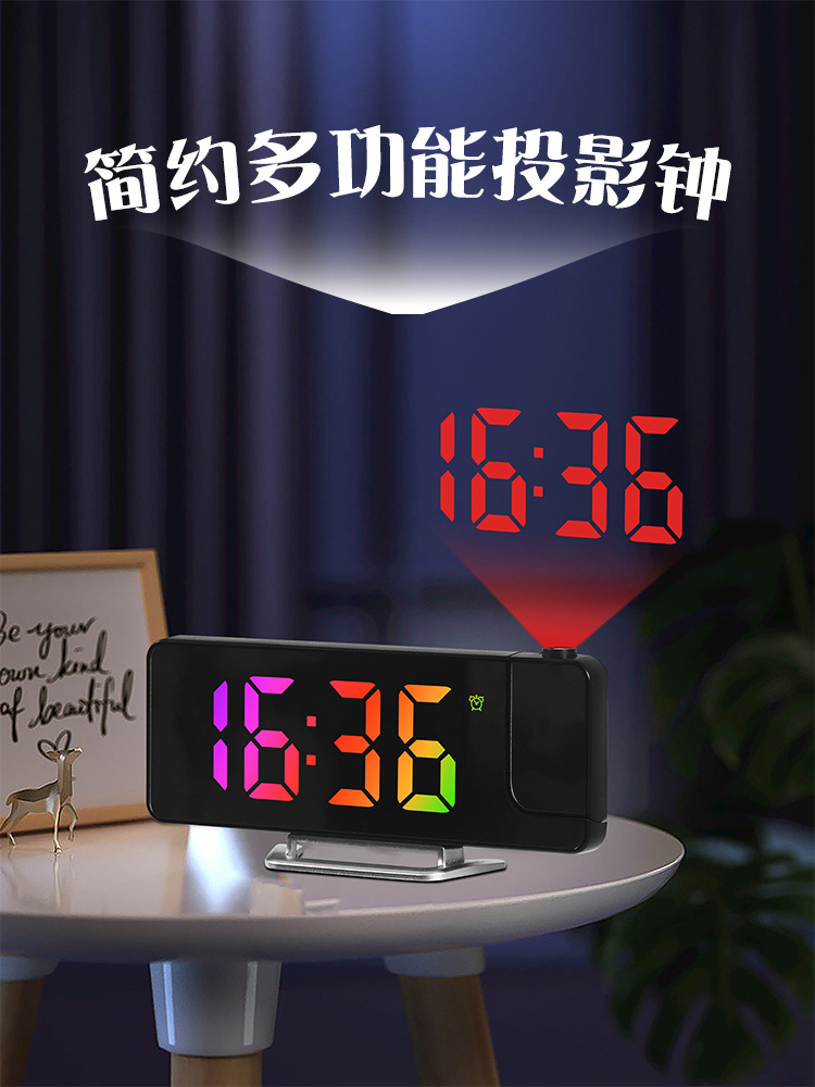 网红爆款LED大屏镜面投影闹钟显示温度感应电子时钟跨境热销673详情18