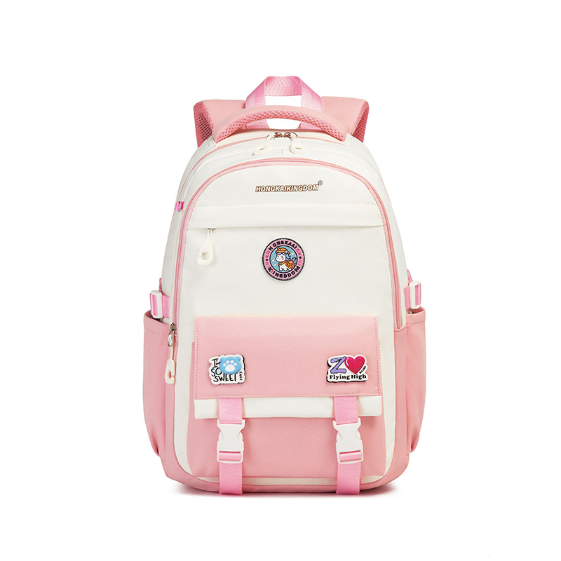 新款书包小初高中女学生双肩包简约休闲旅行背包多功能大容量包包详情3