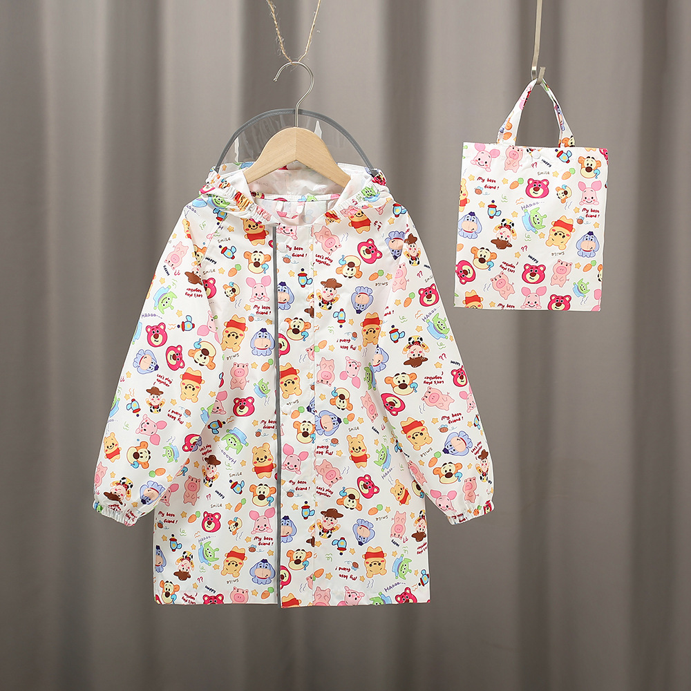 高品质库洛萌奥特儿童雨衣长款书包位大帽檐雨衣中小童雨披强防水详情34