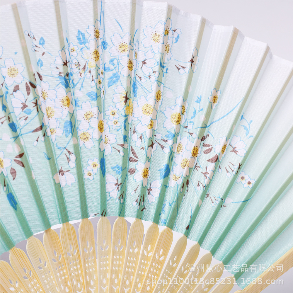 扇子中国风一笑扇 日式折扇古典舞蹈旗袍扇粉色少女桃花扇古装梅详情13