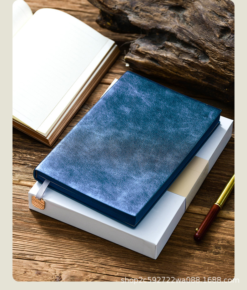 复古珠光皮质记事本订购印logo商务高档办公国风加厚A5笔记本本子详情21