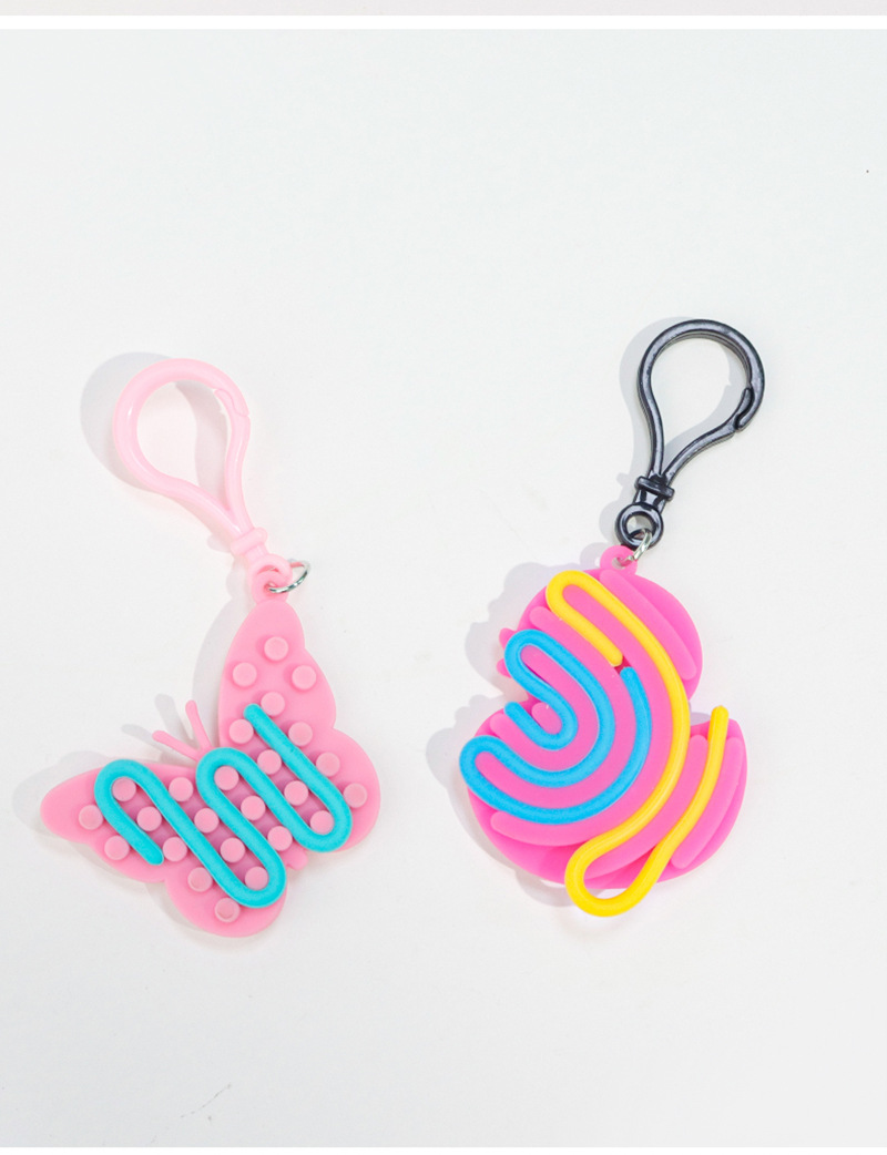 硅胶解压感官版迷你钥匙扣挂件卡通恐龙公仔书包挂饰小礼品批发详情13