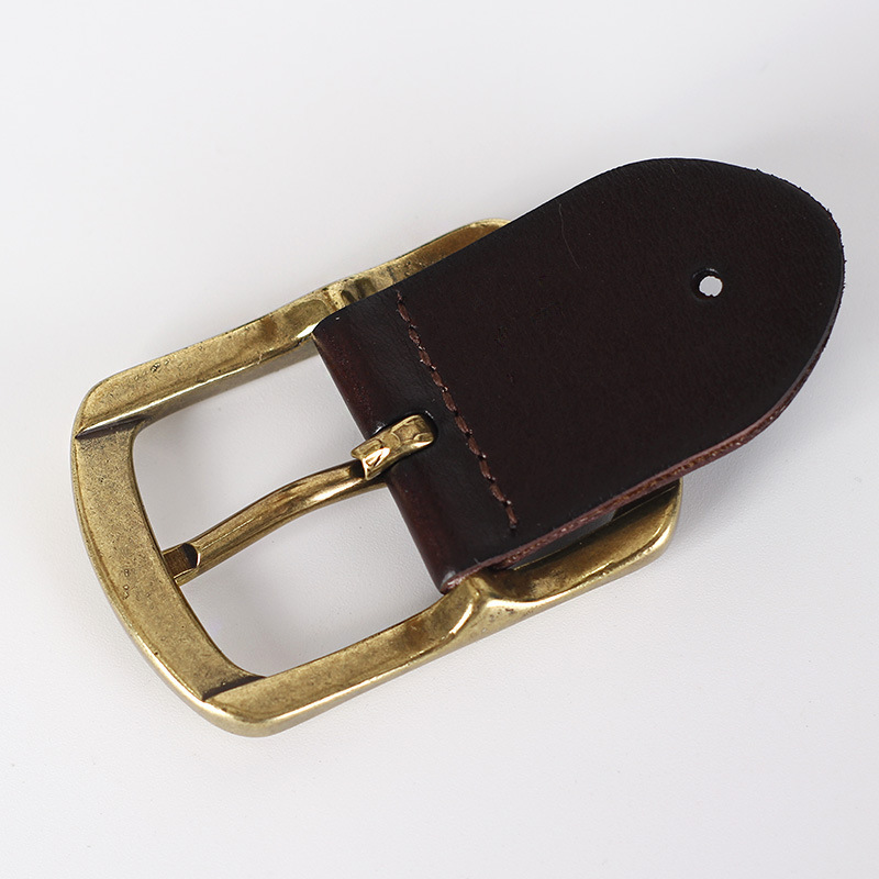 活动款纯黄铜扣头3.8cm实心铜扣子腰带配件服装配饰腰带腰链腰封用详情4