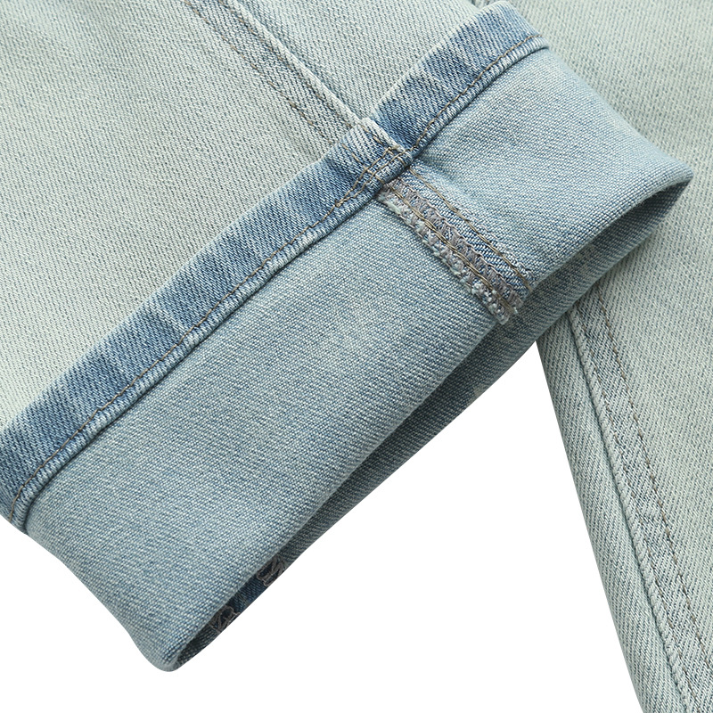 GAGD 海盐蓝窄版直筒牛仔裤女 夏日限定色复古做旧直筒牛仔烟管裤详情24