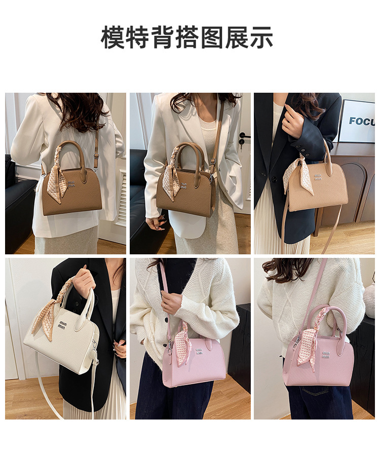 时尚气质包包女2025新款丝巾设计感手提包简约百搭质感单肩包跨境详情2