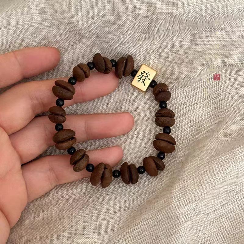 New Chinese-style coffee bean cat paw beaded bracelet, retro and niche design, ancient style and personality, versatile jewelry accessory pic 9