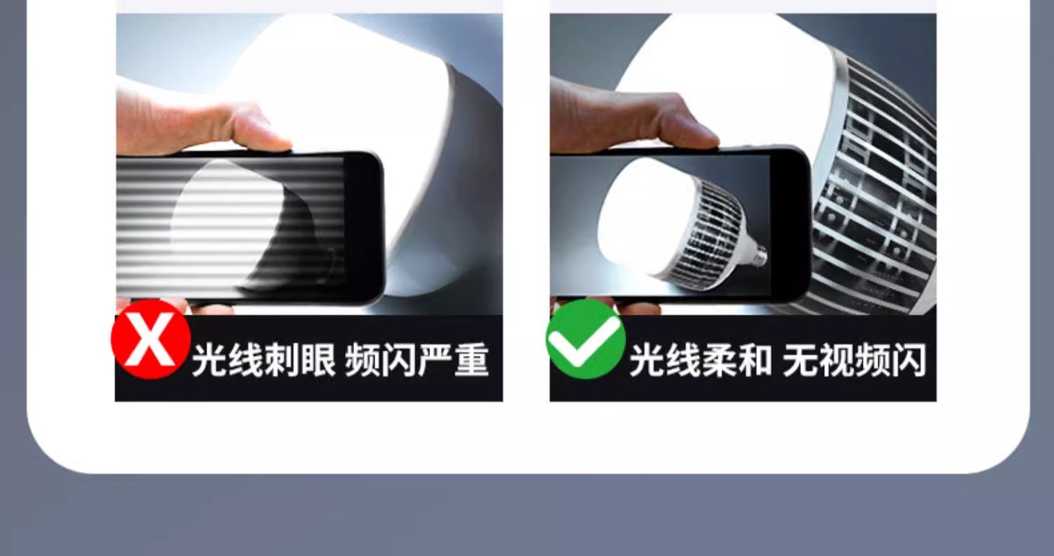 大功率LED球泡灯E27螺口节能灯工程款厂房车间照明灯超亮工矿灯泡详情17