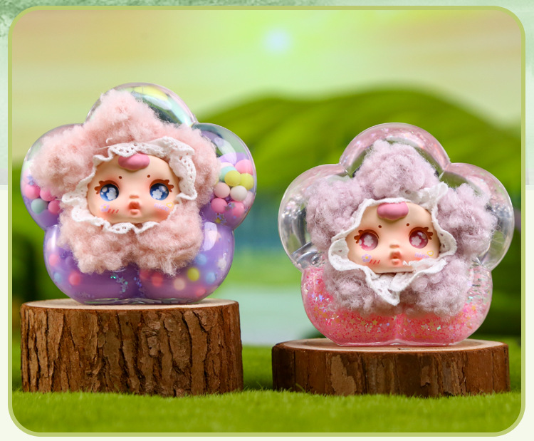 Sunny blooming Oil Leak Blind Box Cartoon Creative flower design ornament Acrylic plush ornament blind box wholesale pic 15