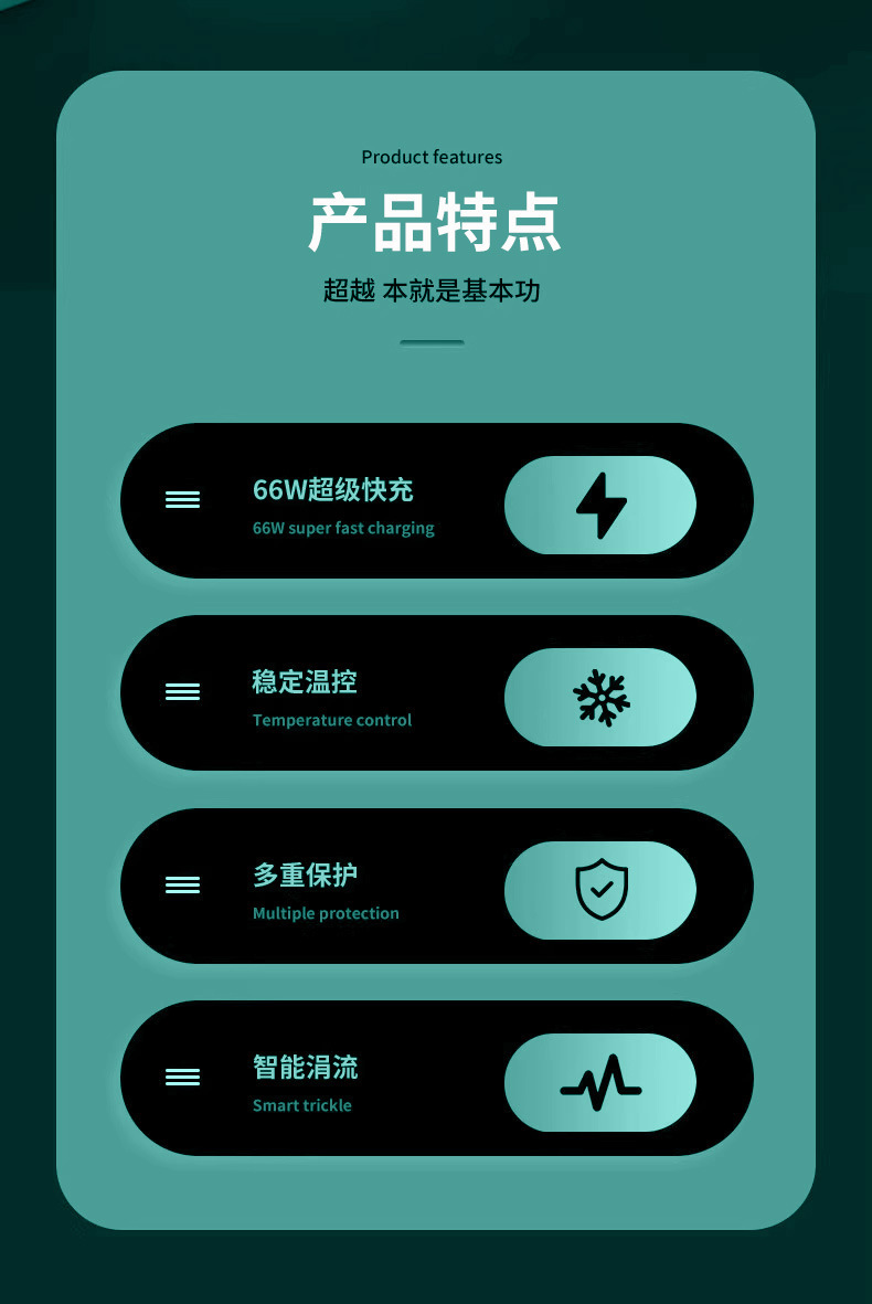 66W charger compatible with Huawei Super Fast Charging 3C Certified type-c interface charging head set, available for wholesale in stock pic 5