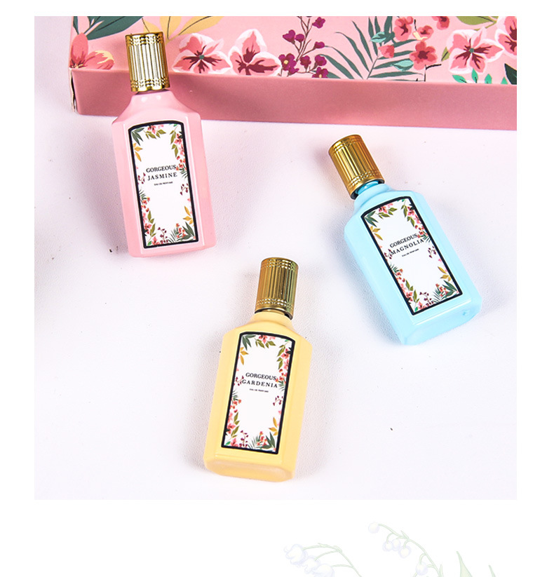 高档大牌女士持久淡香清新绮梦栀子花茉莉Q版梦想花园三件套香水详情10