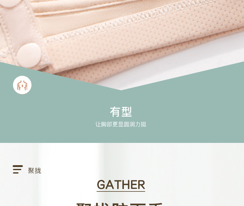 妈妈内衣女舒适中老年前扣背心式文胸中年妇女大码无钢圈胸罩衣详情17