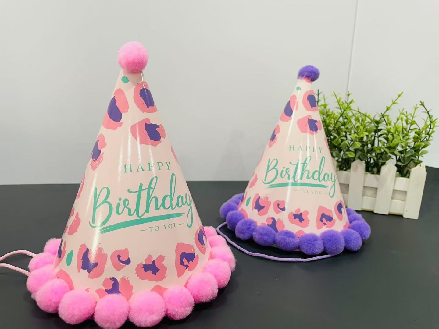 小清新绒球生日帽 ins网红风星星字母生日帽子生日蛋糕配件生日帽详情10