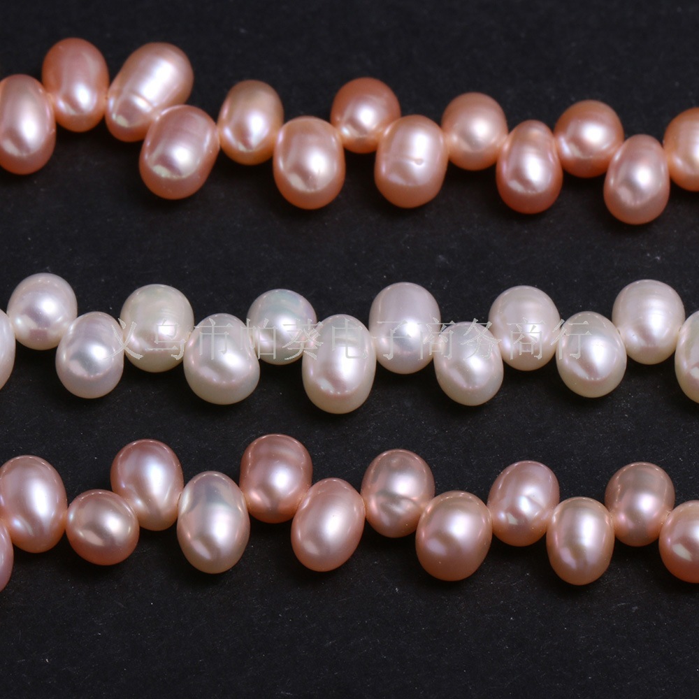 Exquisite natural freshwater Sanqi hole pearl beading DIY jewelry accessories, handcrafted jewelry semi-finished product production and wholesale pic 8