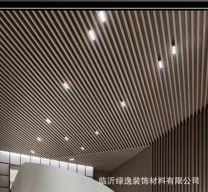 竹木纤维格栅板电视背景墙长城板凹凸护墙板室内扣板木格栅格珊板详情13