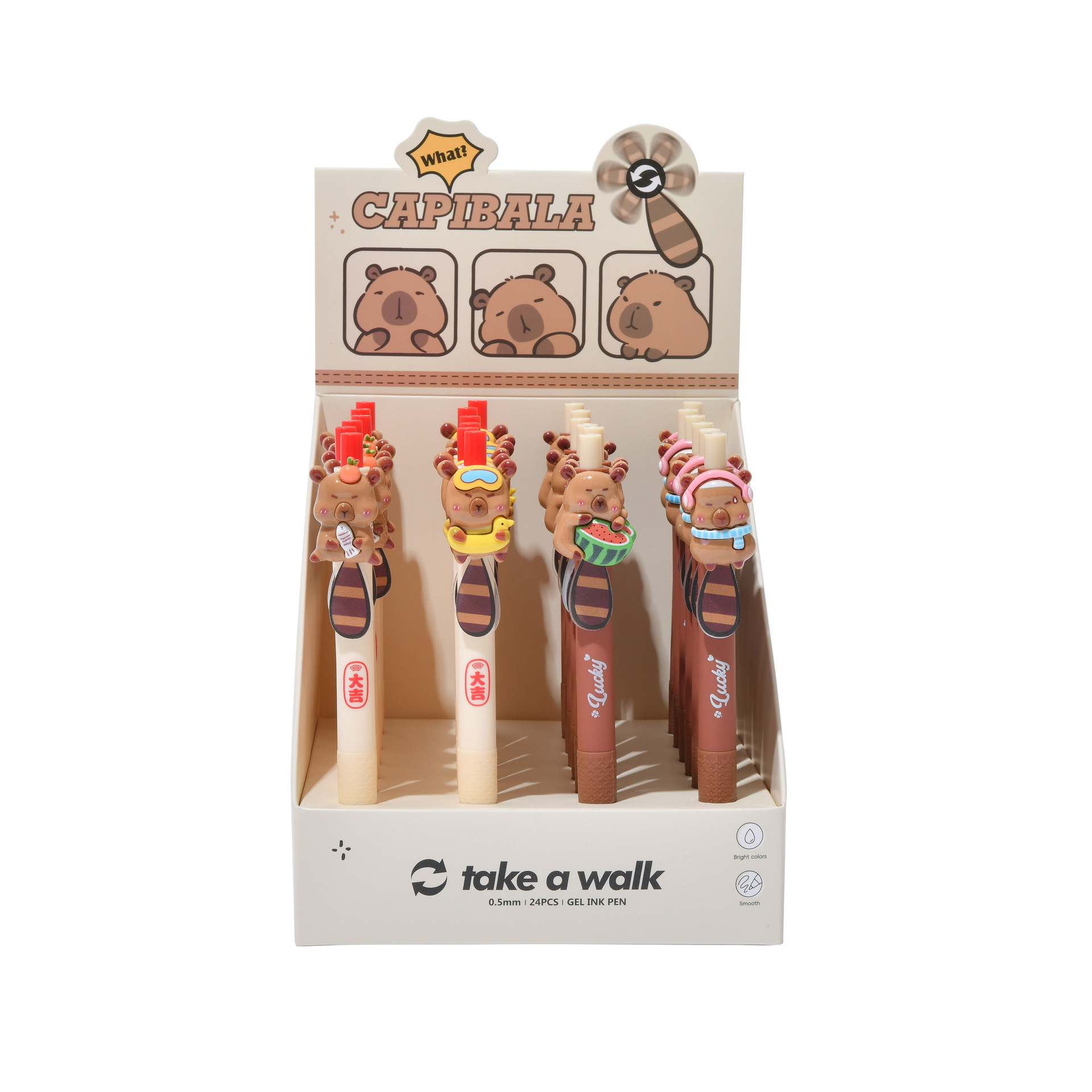 Wholesale of new Kapipala tail-shaking press gel pen 0.5mm anti-slip grip quick-drying creative stationery pic 2